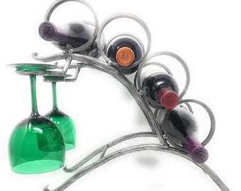 Metal Four Bottle Holder Wine Rack