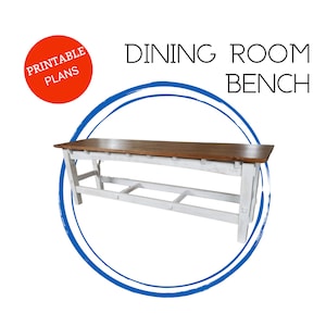 Farmhouse Bench | Entryway | Rustic Bench | Wood Bench | Garden Bench | Woodworking Plans | Printable | PDF Plans | Download