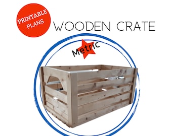 Wooden Crate Plans Inch, Woodworking, Detailed Instructions, Step-By-Step Easy to Follow, Beginner or Experienced