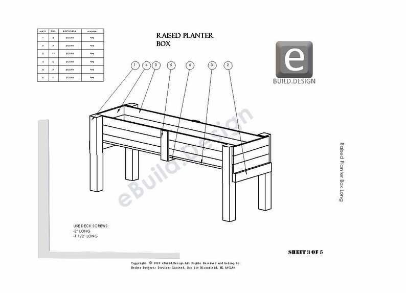 Garden Box Plans Download 2 X 6 Raised Planter Boxes Easy to Follow