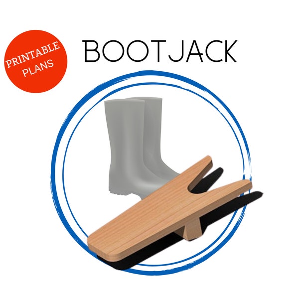 Boot Jack Plans, PDF Download for Boot Remover, Detailed Plans for Wooden Boot Jack, Printable Boot Puller, Cowboy Boot Jack,