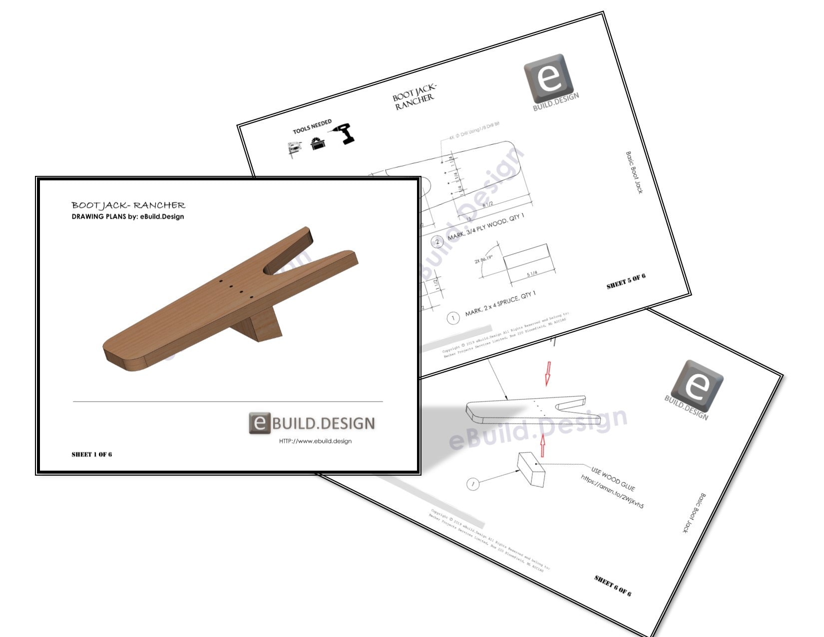 Boot Jack Plans, PDF Download for Boot Remover, Detailed Plans for