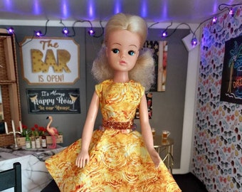 Yellow Circle skirt dress for Sindy and friends