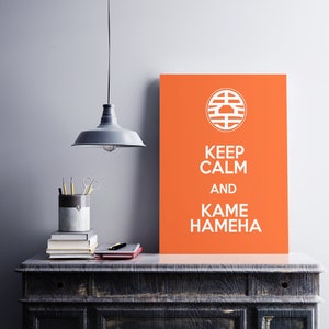 Dragonball Z poster | Keep Calm | DBZ Poster | DragonBall Z | Turtle School | Anime Poster | Man Cave Decor | Orange | Kids Room Decor