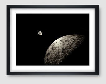 Apollo 11 Moon Landing Print: Pen & Ink Illustration
