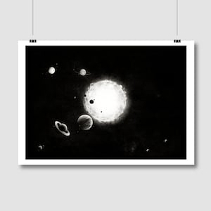 Solar System, solar system print, space print