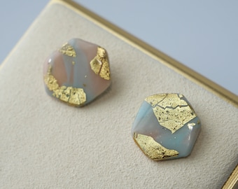 Maine-Inspired Geometric Poly Clay Earrings – Handcrafted Jewelry - Maine Made