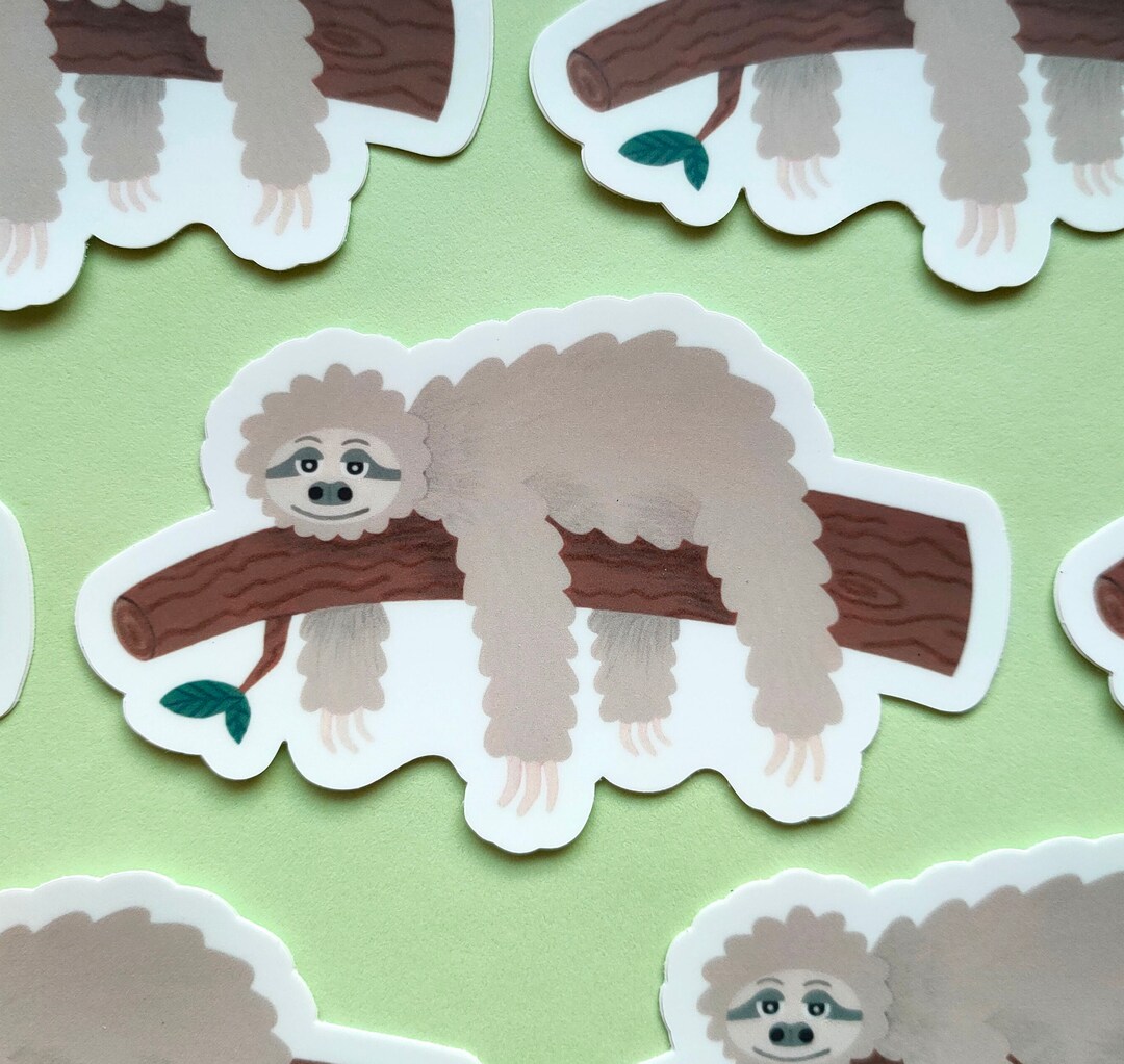 Sloth Sticker, Sloth Laptop Decal, Planner Jungle Animal Sticker - Etsy