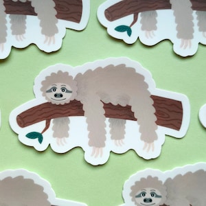 Sloth Sticker, Sloth Laptop Decal, Planner Jungle Animal Sticker image 1