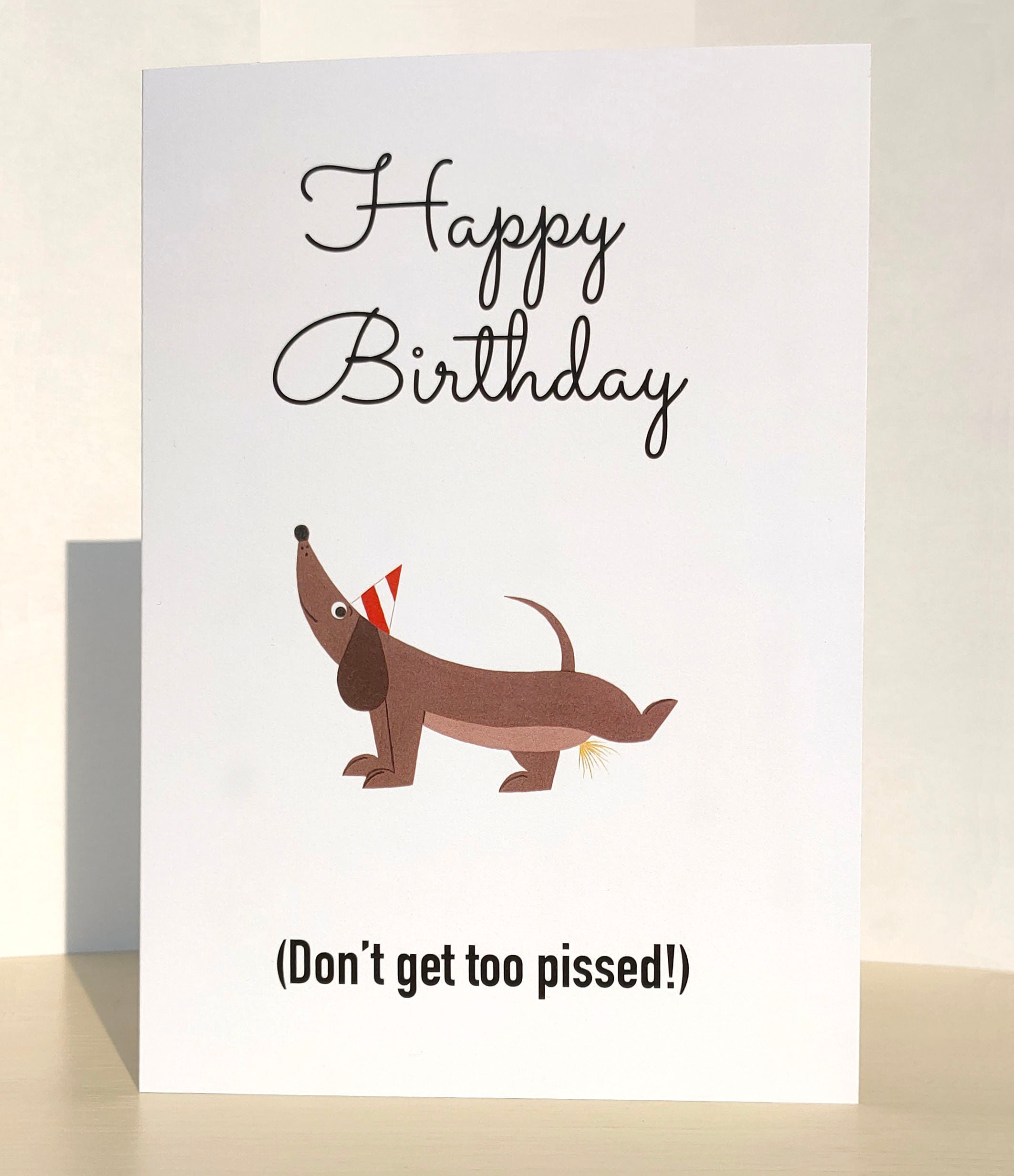 Sausage Dog Birthday Card Dachshund Funny Greetings Card | Etsy