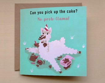 Llama Birthday Card