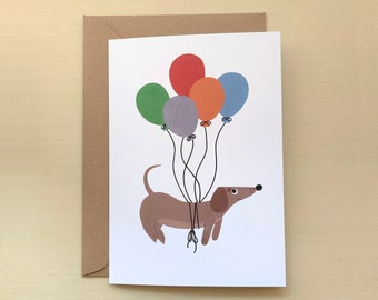 Sausage Dog Birthday Card