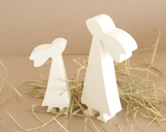 2 Easter bunnies made of ceramic / cast from Keraflott / Easter decoration / Easter gift / Giesdeko