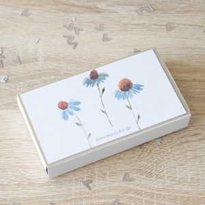 Pequeña caja de regalo para obsequios monetarios / caja de cerillas / embalaje de vales / caja de regalo - hecha a mano