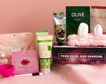 K-Beauty Selfcare Pamper Geschenkbox Set - Lengbox Korean Skincare Radiance Glow Home Spa Paket