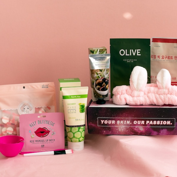K-Beauty Selfcare Pamper Gift Box Set - Lengbox Korean Skincare Radiance Glow Home Spa Package
