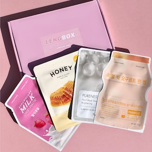 K-Beauty Radiance & Glow Self-Care Sheet Mask Pamper Box | Lengbox Korean Skincare Brightening Skin Set