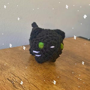 Chat noir porte-bonheur | Mini chat noir au crochet