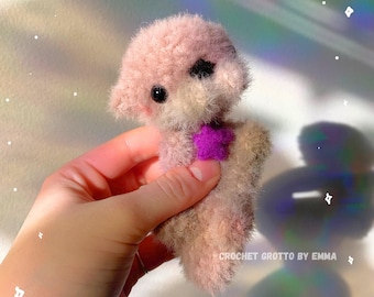 Baby Sea Otter Crochet Bag Charm