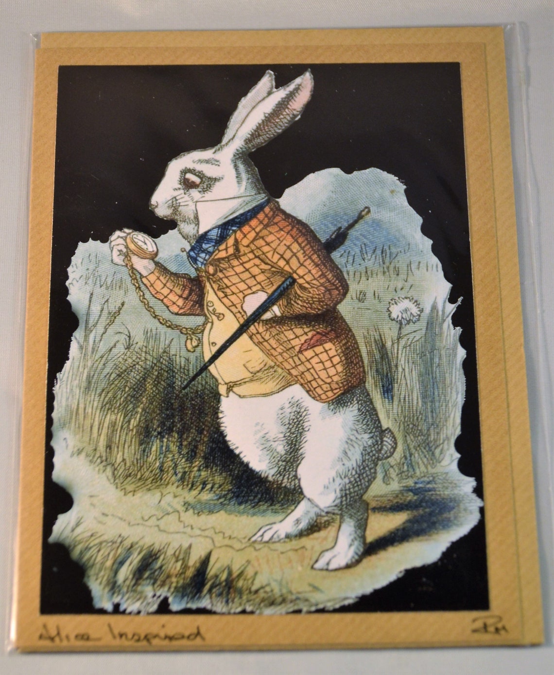 Alice im Wunderland Karte darstellung das weiße Kaninchen - Etsy.de