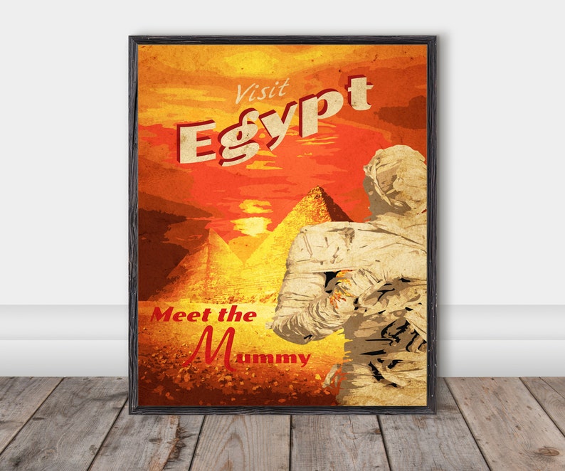 Mummy Classic Movie Poster Vintage Travel Poster Retro - Etsy