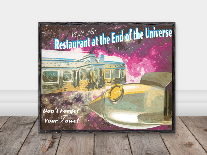 Hitchhiker's Guide to the Universe Classic Movie Poster Etsy