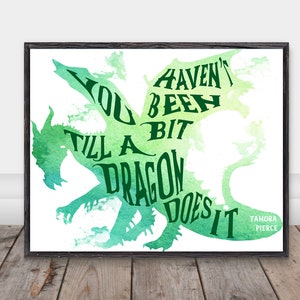 Dragon Quote, Digital Download, Dragon Print, Inspirational Quote, Printable Art, Digital Print