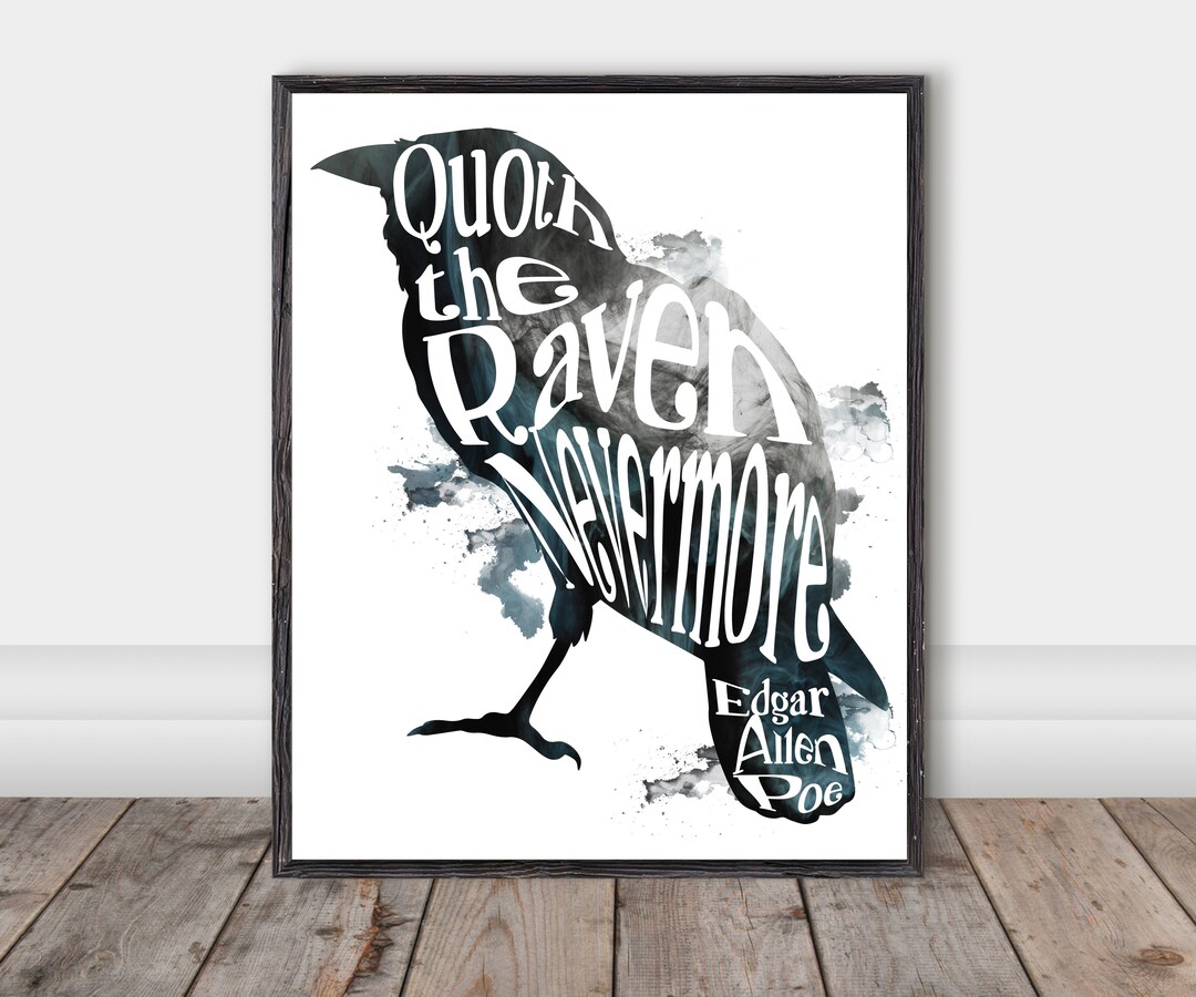 Quoth the Raven, Digital Download, Nevermore Print, Gothic Quote ...