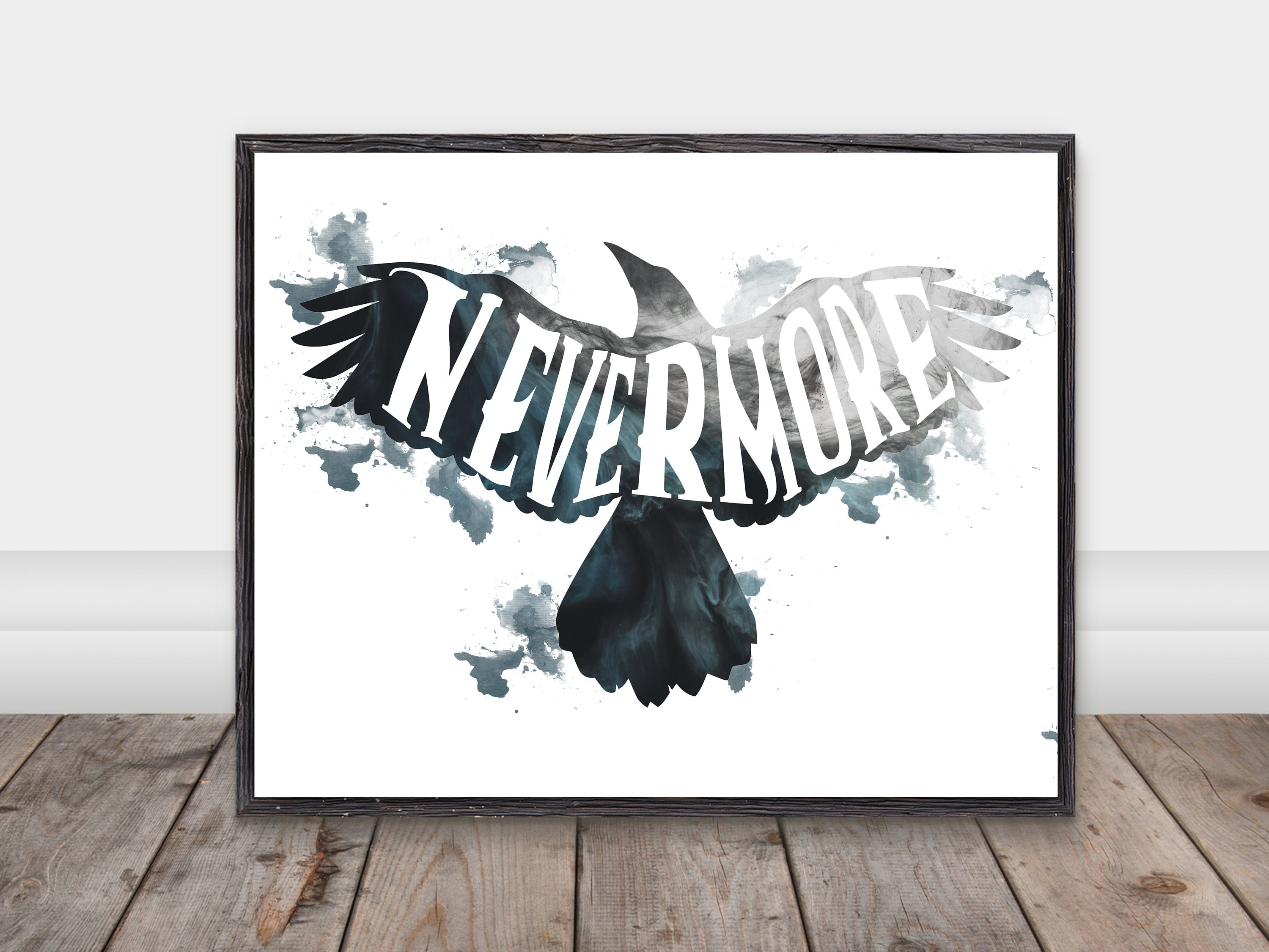 Nevermore Digital Download the Raven Print Gothic Quote - Etsy