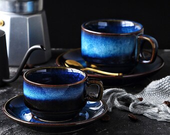 Large Cup And Saucer Etsy