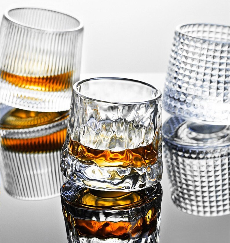 Handmade Whiskey Glass Japanese Handblown Whiskey Glass Set of Any 6 Glasses