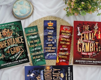 The Inheritance Games Bookmark | The Hawthorne Legacy | The Final Gambit | Stocking Stuffer | Readers Gift  | Gift under 10