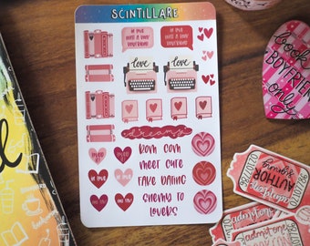 Romance Reader Sticker Sheet| Reading Journal sticker sheet