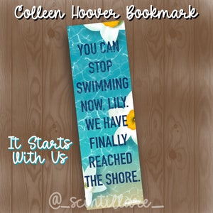 It Starts With Us Bookmark | Colleen Hoover Bookmark | Romance Bookmark | Stocking Stuffer