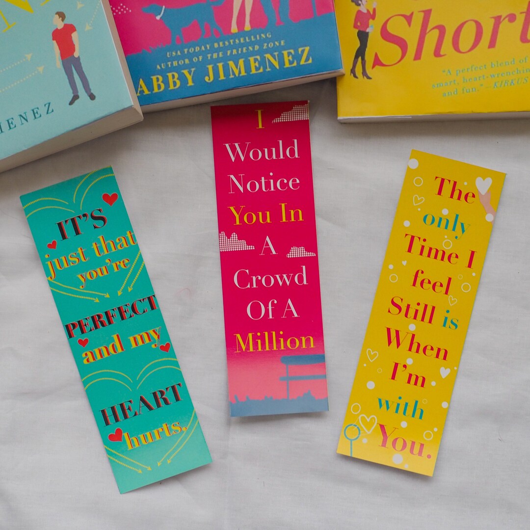 Abby Jimenez Bookmarks the Friend Zone Happily Ever After - Etsy