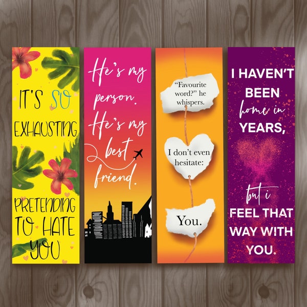 Christina Lauren bookmarks | The Unhoneymooners | Love and Other Words | Soulmate Equation | Josh & Hazel's Guide to Not Dating