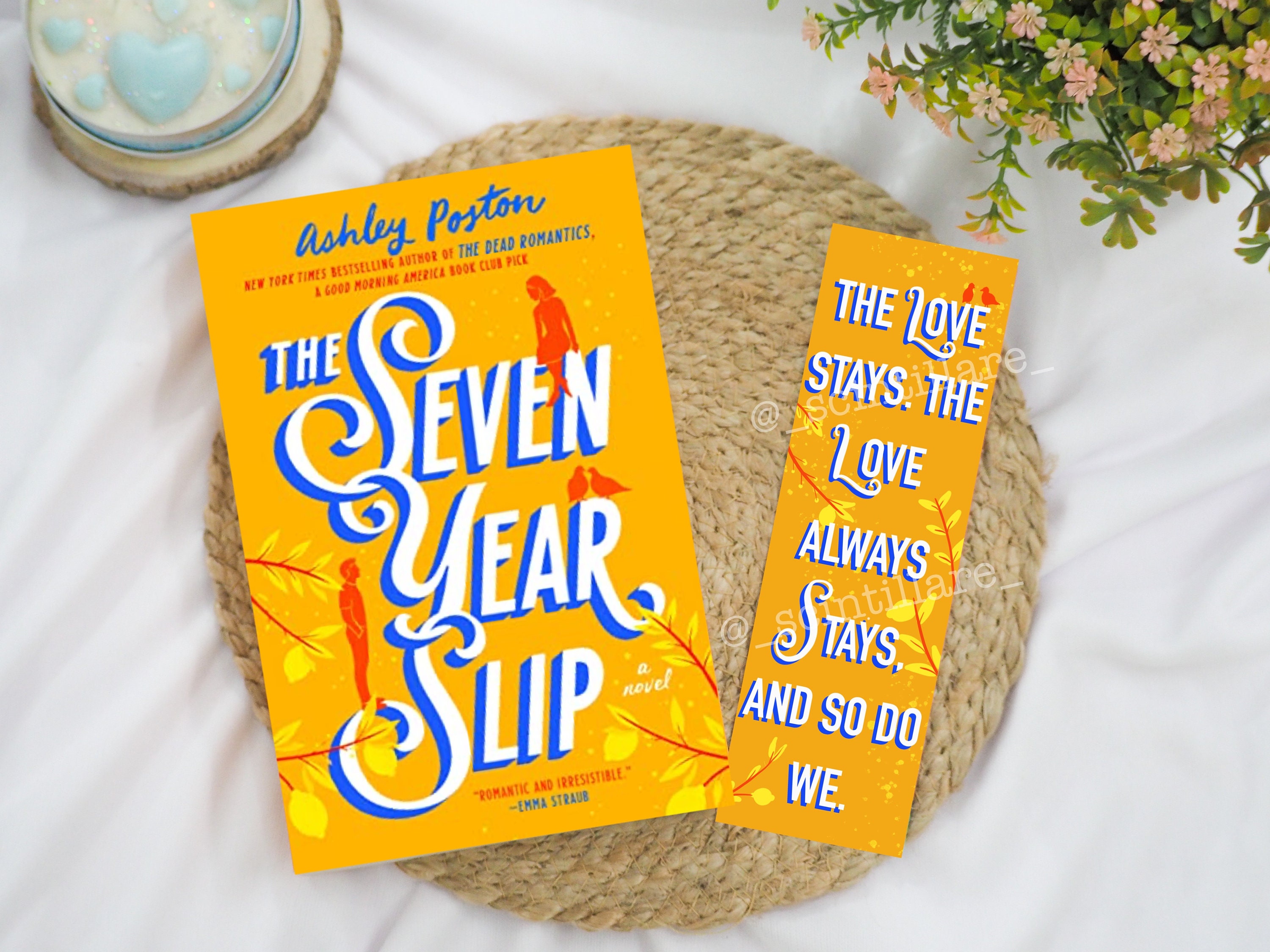 The Seven Year Slip Bookmark Ashley Poston Bookmark Romance Bookmark  Stocking Stuffer 