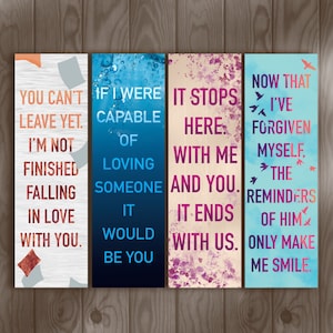 Colleen Hoover bookmarks | Reminders of Him Bookmark | It Ends With US Bookmark | Ugly Love | November 9 Bookmark | Stocking Stuffer