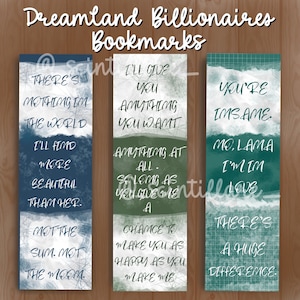 Dreamland Billionaires Bookmarks | The Fine Print Bookmarks | Terms and Conditions | The Final Offer | Stocking Stuffer | Gift under 10