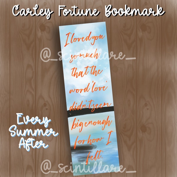 Every Summer After Bookmark | Carley Fortune Bookmark | Romance Bookmark | Stocking Stuffer