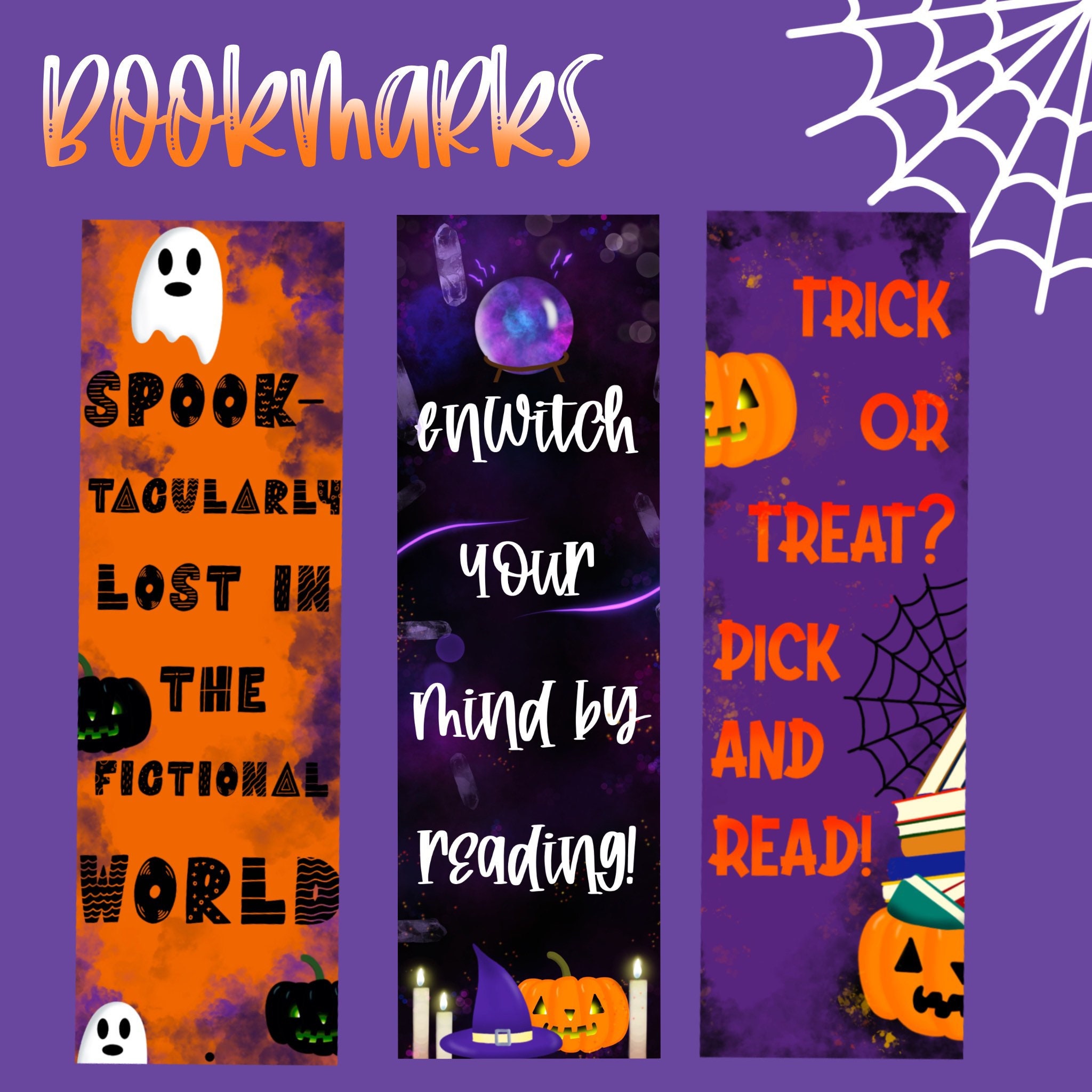 Halloween Bookmarks, Personalized Bookmarks