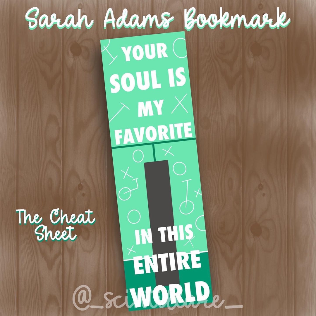The Cheat Sheet Bookmark Sarah Adams Bookmarks Stocking Stuffer Gift