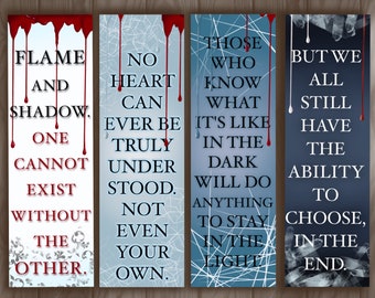 Red Queen Series bookmarks | Red Queen | Glass Sword |  King's Cage | War Storm | Fantasy Bookmarks | Stocking Stuffer