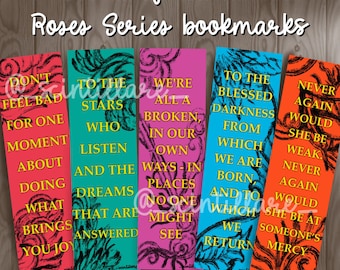 ACOTAR Bookmarks | Sarah J Mass Bookmarks | Stocking Stuffer | Gift under 10