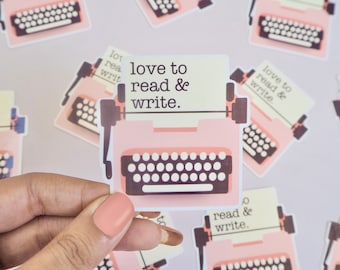 Love to Read and Write sticker | Romance Sticker | Stocking Stuffer