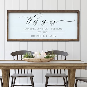 Letrero con el apellido de la familia / Letrero "Somos nosotros", Nuestra vida, nuestra historia, nuestro hogar, Arte mural con el apellido para la familia, Decoración para colocar sobre el sofá