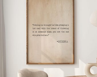 Buddha Quote Pine Wood Wall Art: Inspirational Home Decor