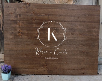 Unique Rustic Wedding Guest Book Alternative | Calligraphy Name Design | Rustic Wedding Decor | Guest Book Sign | Country Wedding Gift Guest