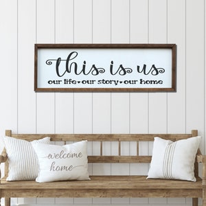 This is Us Wood Sign: Rustic Home Decor