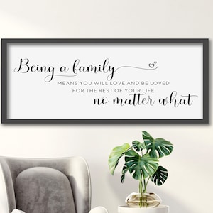 40% OFF Family sign Being a family means sign  living room wall decor  sign for living room  family wood sign  Family Quote